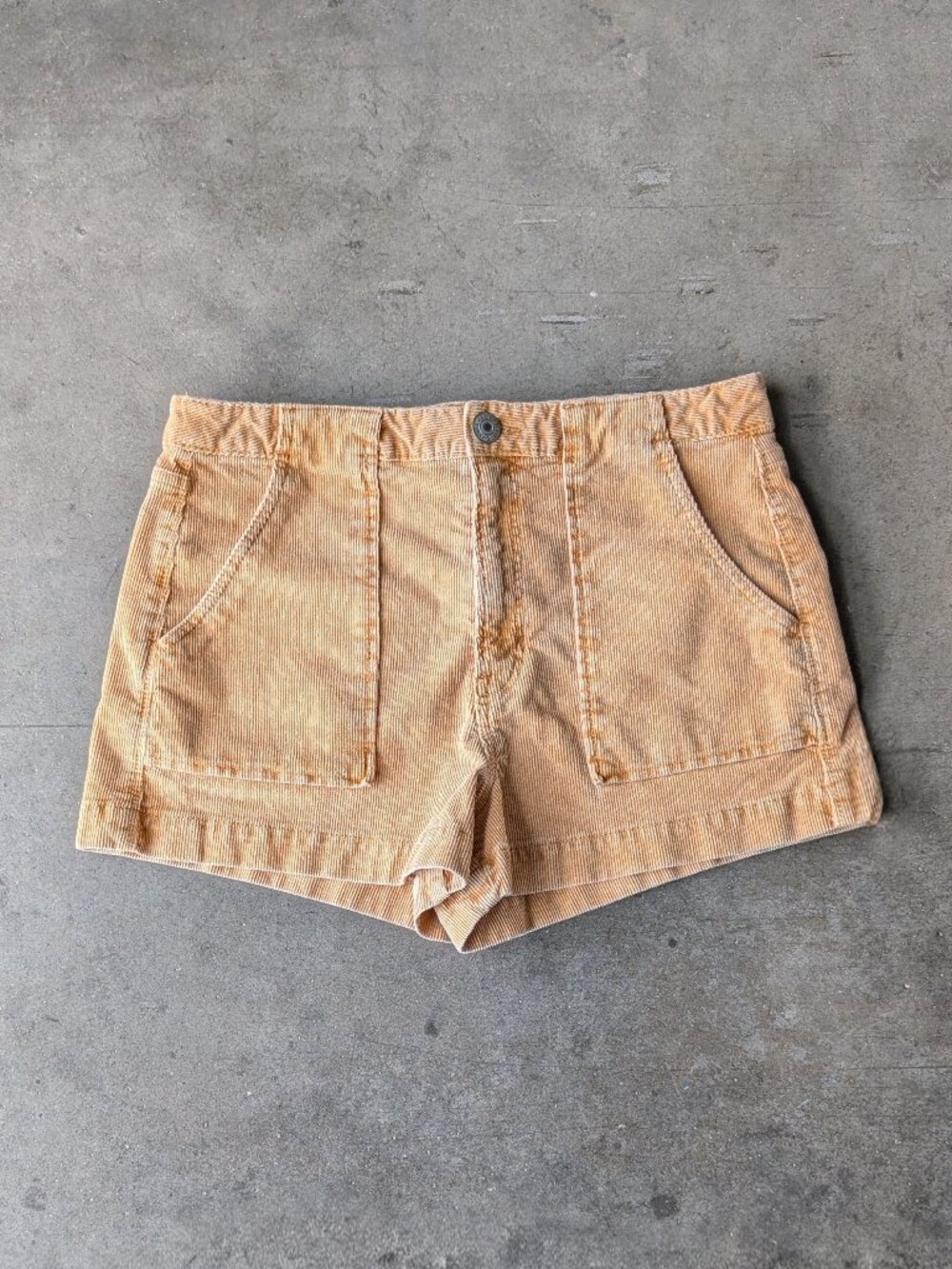 American Eagle Mustard Yellow Corduroy High Rise Shorts size 8